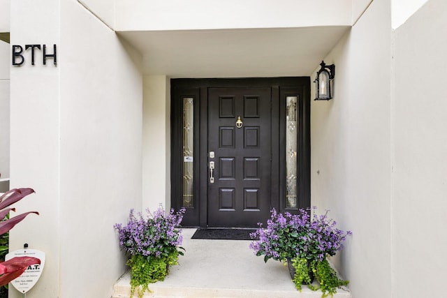 view of doorway to property