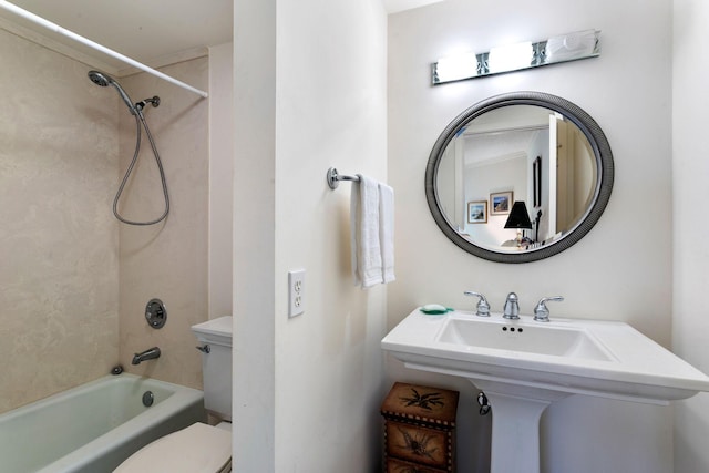 bathroom with  shower combination and toilet