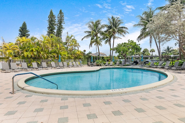 view of pool with a patio area