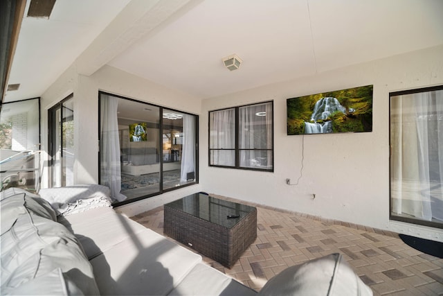 view of patio featuring an outdoor living space