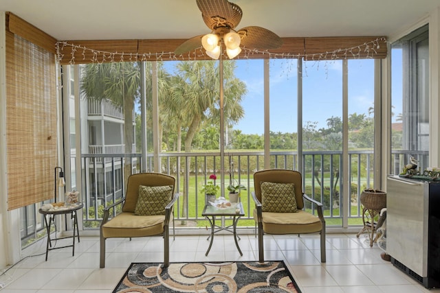 2809 Florida Blvd Unit 208, Delray Beach, FL 33483 - sunroom / solarium with ceiling fan and plenty of natural light