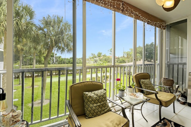 view of sunroom