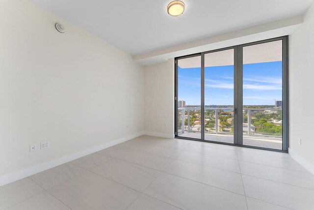 view of tiled spare room