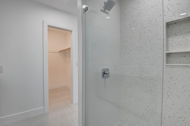 bathroom with walk in shower