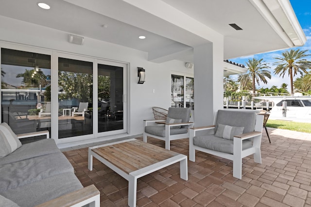 view of patio / terrace featuring an outdoor hangout area