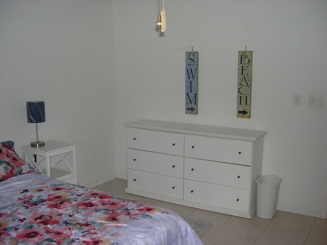 view of tiled bedroom