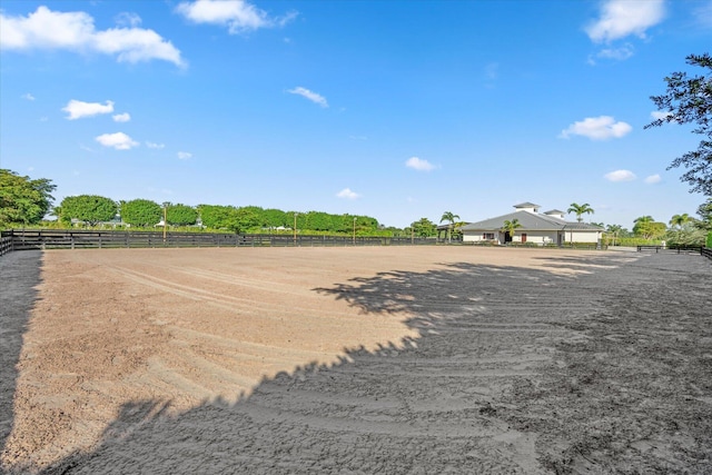 view of yard featuring a rural view