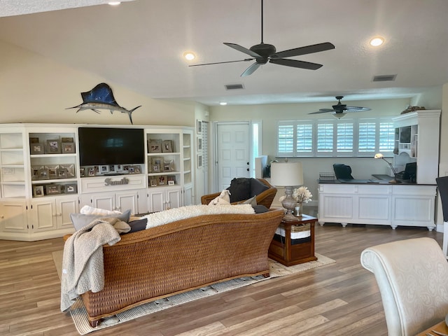 living room featuring wood-type flooring