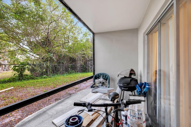 exterior space featuring a balcony