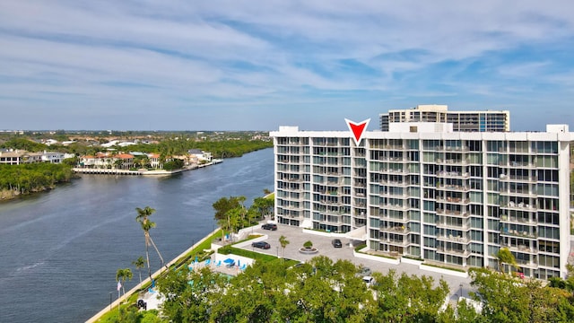 view of property featuring a water view