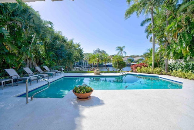 view of pool with a patio area