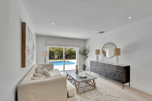 530 NW 14th St, Delray Beach, FL 33444 - living area with light wood-style floors and recessed lighting