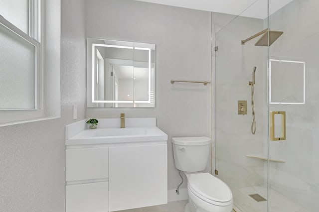 530 NW 14th St, Delray Beach, FL 33444 - bathroom with a stall shower, toilet, and vanity