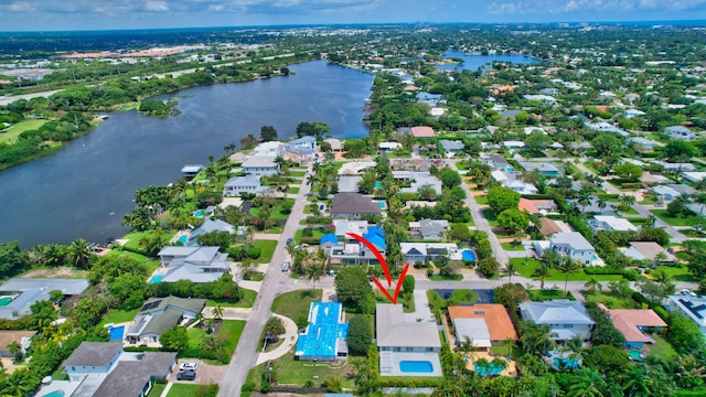 530 NW 14th St, Delray Beach, FL 33444 - aerial overview of property's location with a large body of water and nearby suburban area