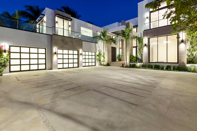 contemporary house with a garage