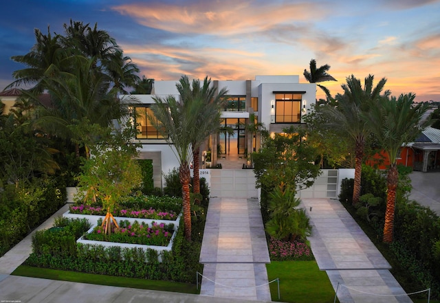 contemporary home featuring a balcony