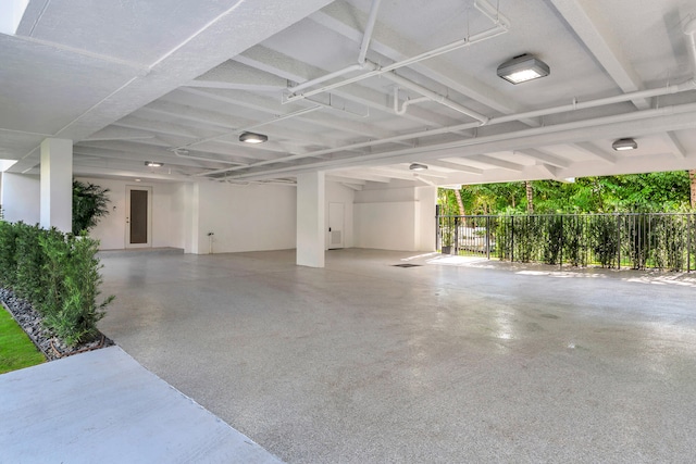 interior space featuring a carport