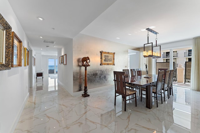 view of dining area