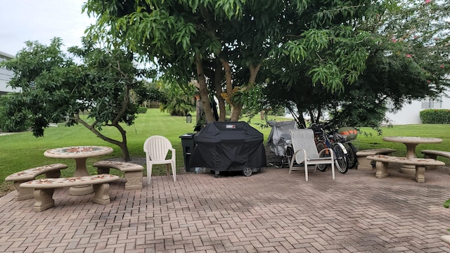 view of patio / terrace featuring grilling area