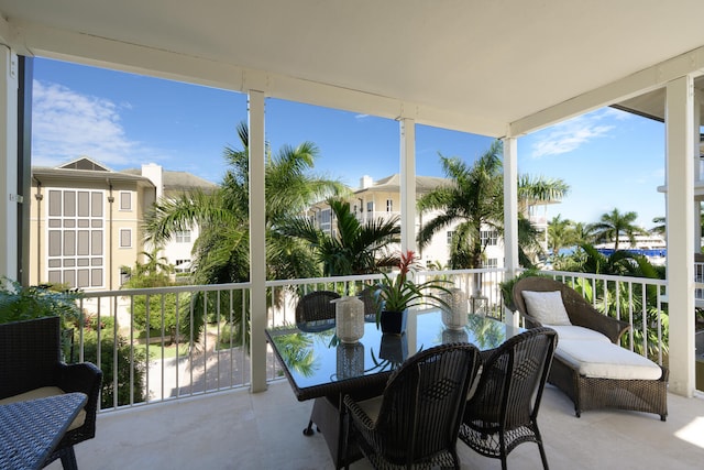 view of sunroom