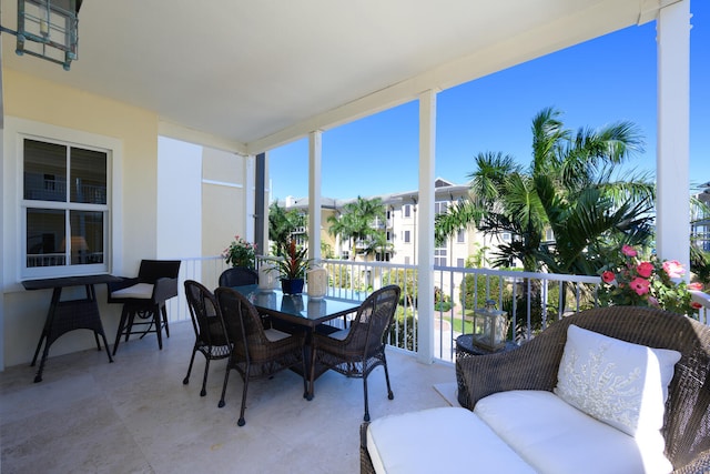 view of sunroom