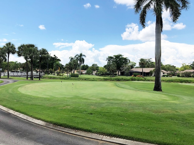 view of community with a lawn