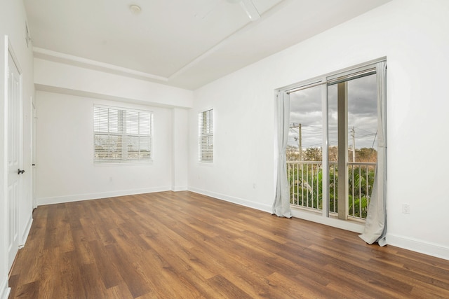 empty room featuring hardwood / wood-style flooring