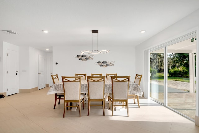 view of dining room