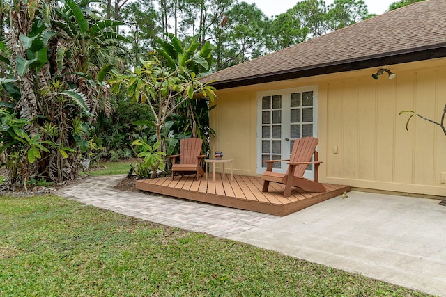 view of patio with a deck