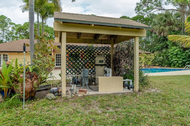 view of patio with a gazebo