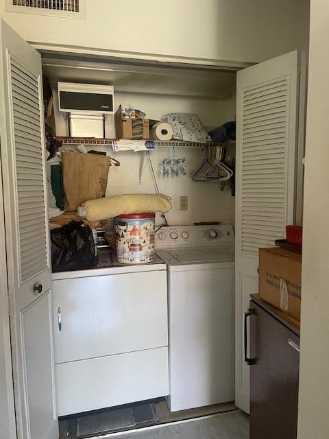 laundry area featuring washer and dryer