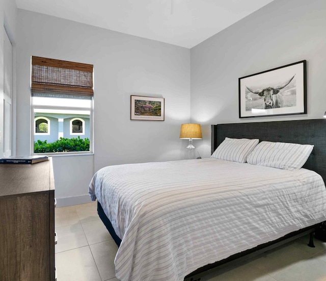 view of tiled bedroom