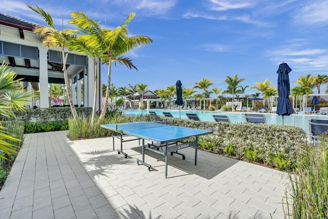 view of patio / terrace with a community pool