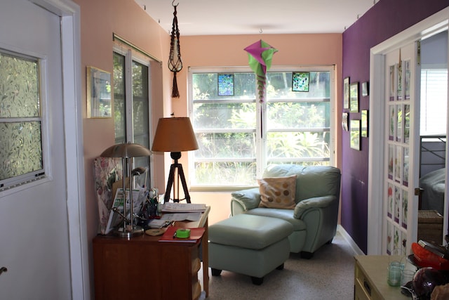 living area with plenty of natural light