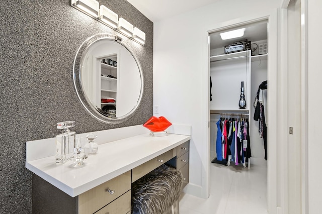 bathroom featuring tile patterned floors and vanity