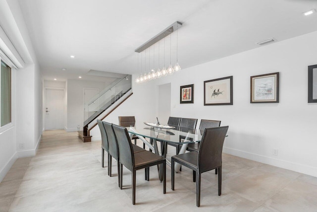 view of dining area