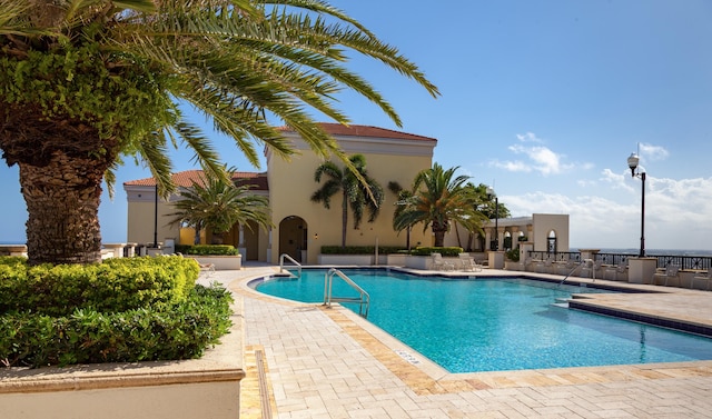 view of pool with a patio