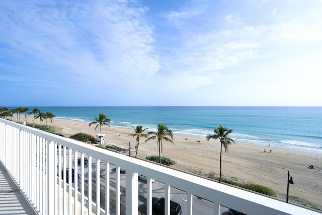 property view of water with a view of the beach