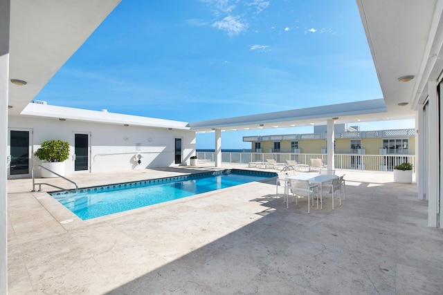 view of pool with a patio