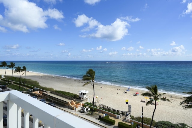 water view featuring a beach view