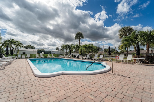 view of pool with a patio