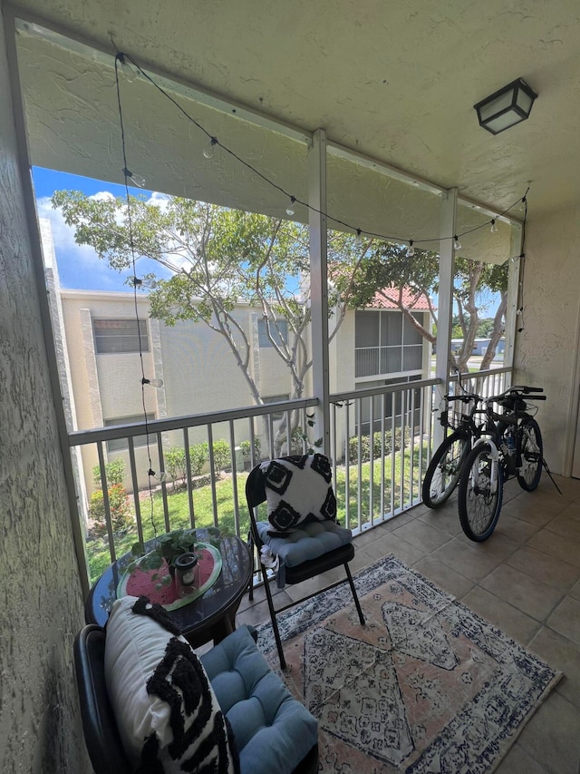 view of sunroom