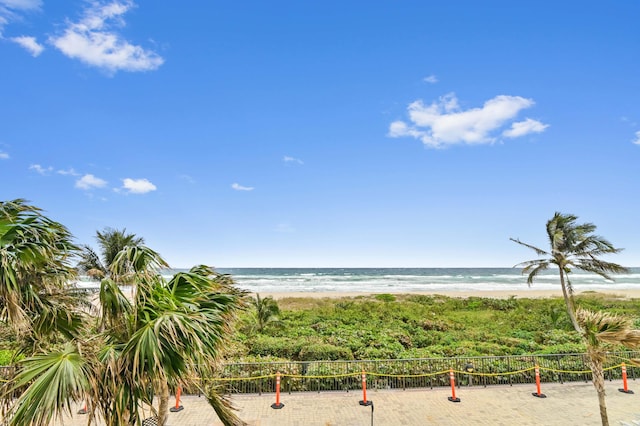 water view with a beach view