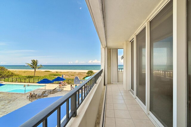 2800 S Ocean Blvd Unit 2-A, Boca Raton, FL 33432 - balcony with a beach view and a water view