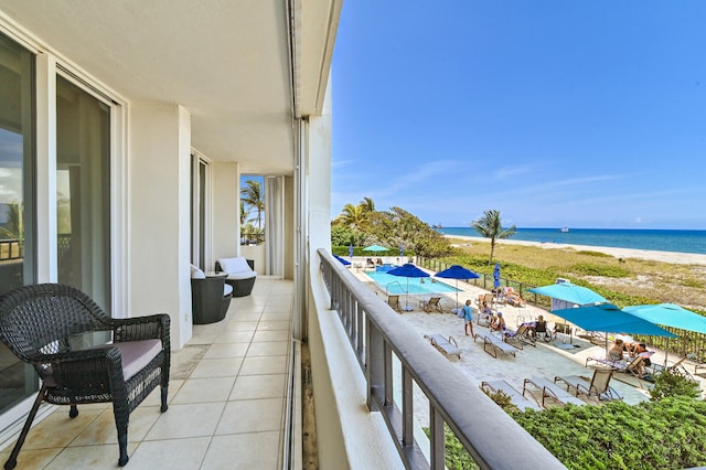 2800 S Ocean Blvd Unit 2-A, Boca Raton, FL 33432 - balcony with a beach view and a water view