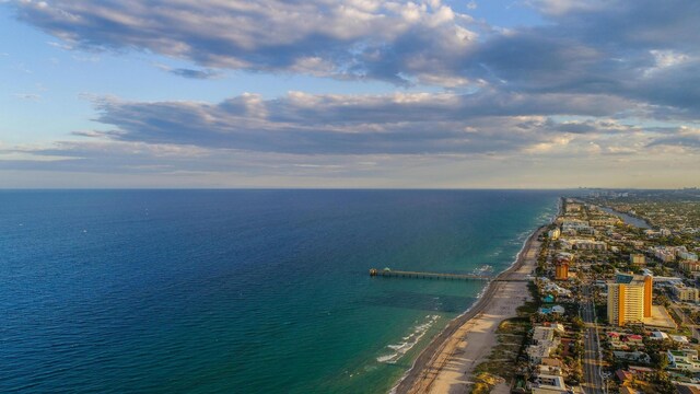 2800 S Ocean Blvd Unit 2-A, Boca Raton, FL 33432 - drone / aerial view featuring a beach view and a water view