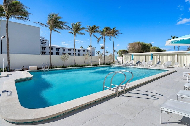 view of pool with a patio area