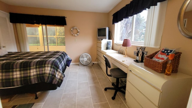 view of tiled bedroom