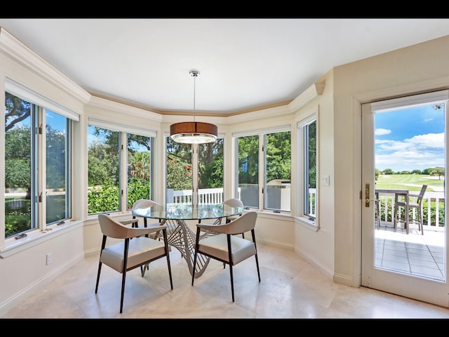 view of sunroom / solarium