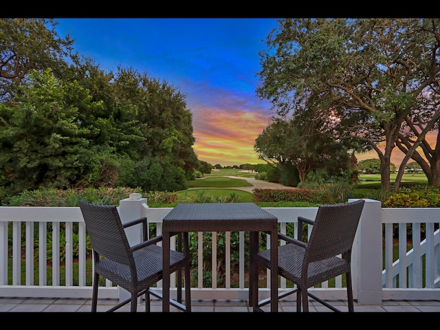 view of deck at dusk